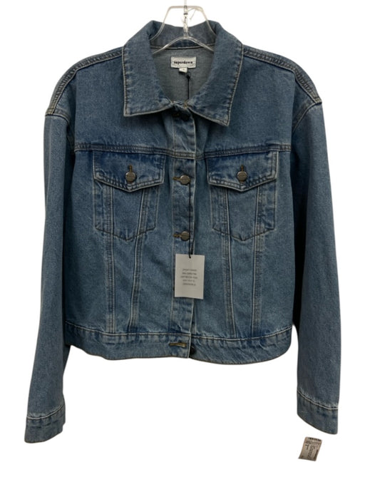 Superdown Size S Medium light wash Cotton Denim Crystal Details Fringe Jacket Medium light wash / S