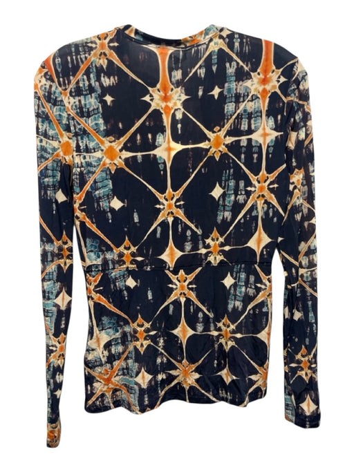 Ulla Johnson Size S purple & orange Rayon Blend Abstract Print Long Sleeve Top purple & orange / S