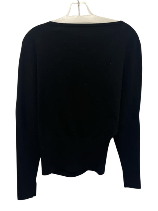 Simkhai Size XS Black Wool Blend Knit Ribbed Hem Boat Neck Sweater Top Black / XS