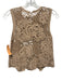 Mirth Size S Beige Cotton Floral Crochet Lace Sleeveless Keyhole Back Top Beige / S