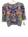 Sea New York Size S Blue & Multi Wool & Silk Knit 1/2 Sleeve Chunky Crop Sweater Blue & Multi / S