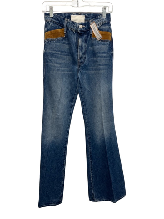 Mother Superior Size 25 Medium Wash Cotton Denim Corduroy Detail High Rise Jeans Medium Wash / 25