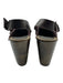 No. 6 Shoe Size 39 Dark Purple Leather Upper Ankle Buckle Platform Clogs Dark Purple / 39