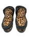 Mou Shoe Size est 9 Brown & Black Leather Upper Pony Hair Leopard Print Slippers Brown & Black / est 9