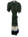 Derek Lam 10 Crosby Size 2 Green, White, Blue Cotton Short Puff Sleeve Dress Green, White, Blue / 2