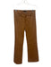 Alice + Olivia Classics Size 0 Caramel Brown Lamb leather Zip Fly Pants Caramel Brown / 0