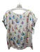 Mira Mikati Size S/38 White & Multi Viscose Satin Round Neck Sailboats Top White & Multi / S/38