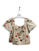 Jason Wu Size 0 Beige Print Cotton Square Neck Short Sleeve Floral Top Beige Print / 0