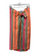 Devotion Twins Size XS Pink & Orange Print Cotton Jacquard Tie Front Skirt Pink & Orange Print / XS