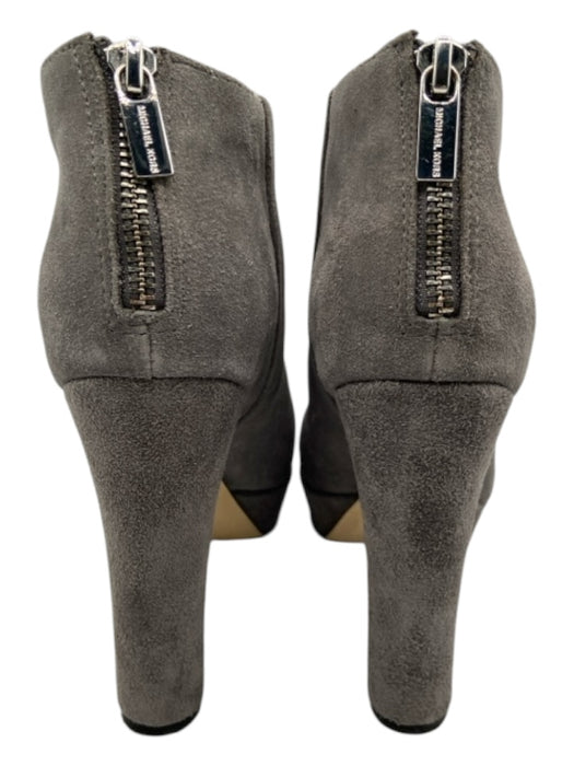 Michael Michael Kors Shoe Size 7 Gray Suede round toe Platform Back Zip Booties Gray / 7