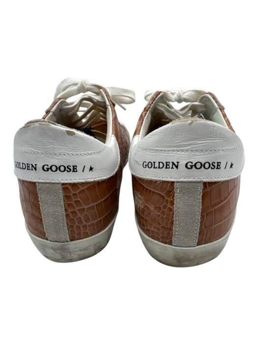 Golden Goose Shoe Size 39 Brown & White Leather & Suede Embossed Detail Sneakers Brown & White / 39