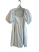 Tuckernuck Size XS White 100% Cotton Short Puff Sleeve Cutout Detailing Dress White / XS