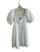 Tuckernuck Size XS White 100% Cotton Short Puff Sleeve Cutout Detailing Dress White / XS