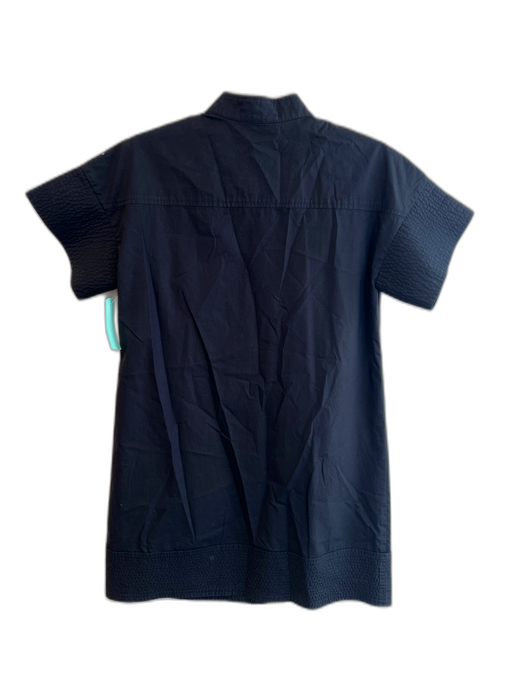 Tuckernuck Size XS Black Cotton Short Sleeve solid color high neck Dress Black / XS