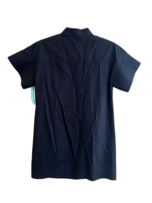 Tuckernuck Size XS Black Cotton Short Sleeve solid color high neck Dress Black / XS