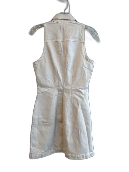 DL1961 Size S Ivory Cotton Sleeveless Collared Gold Hardware Knee length Dress Ivory / S