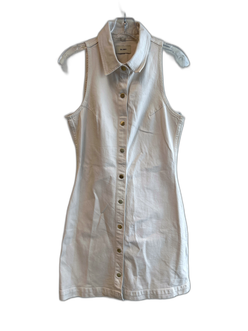 DL1961 Size S Ivory Cotton Sleeveless Collared Gold Hardware Knee length Dress Ivory / S