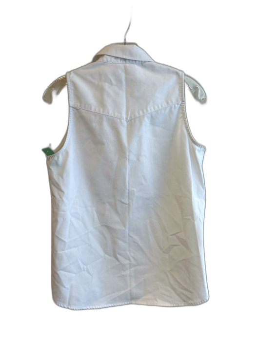 Tuckernuck Size S White Linen & Cotton Sleeveless solid color Chest Pocket Top White / S