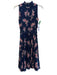 Nanette Lepore Size 2 Navy & Pink Polyester Pleated Sleeveless high neck Dress Navy & Pink / 2