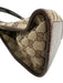 Gucci Brown Canvas & Leather Guccissima Silver Tone Hardware Press Lock Bag Brown