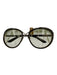 Tom Ford Brown, Green & Yellow Acetate & Metal Cat Eye Criss Cross Sunglasses Brown, Green & Yellow