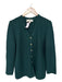 St. John Size 12 Forest Green Wool Knit GHW Button Down Sweater Forest Green / 12