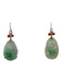 Pearl & Green Pearl 18K Gold Precious Stone Earrings Pearl & Green