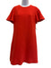 Lela Rose Size 4 Coral Red Wool Blend Flutter Sleeves Ornate buttons Dress Coral Red / 4