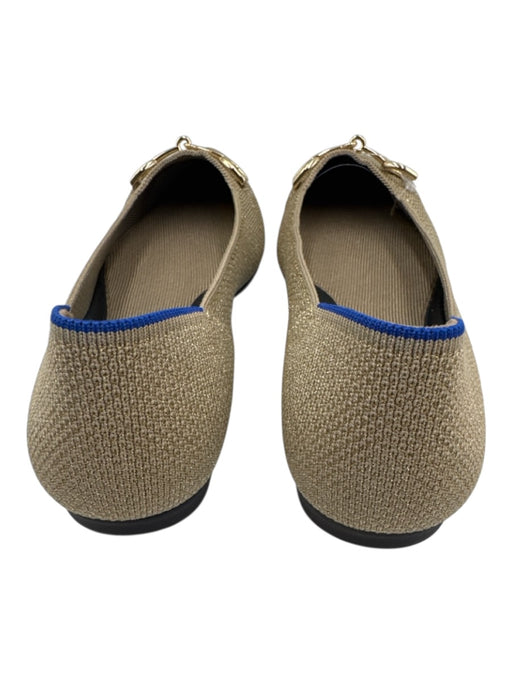 Rothy's Shoe Size 6.5 Gold textile upper Knit Shimmer Horsebit Pointed Toe Flats Gold / 6.5