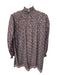 Hunter Bell Size M Purple & Gray Cotton Long Balloon Sleeve Flowers Dress Purple & Gray / M