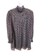 Hunter Bell Size M Purple & Gray Cotton Long Balloon Sleeve Flowers Dress Purple & Gray / M