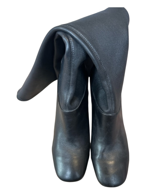 Tory Burch Shoe Size 8M Black Leather Block Heel Knee High Boots Black / 8M