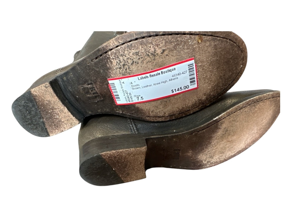 Frye Shoe Size 7.5 Brown Leather Knee High Boots Brown / 7.5