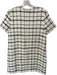 Mestiza New York Size 8 Cream & Black Cotton Short Sleeve Tweed Grid Dress Cream & Black / 8