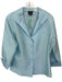 Connie Roberson Size S Sky Blue Polyester & Silk Collar Button 3/4 Sleeve Top Sky Blue / S