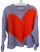 Essential Antwerp Size XS Lavendar & Orange Wool Blend Knit Heart Detail Sweater Lavendar & Orange / XS