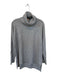 Minnie Rose Size M/L Gray Cashmere Turtle Neck Long Sleeve Ribbed Detail Sweater Gray / M/L