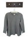Qi Size M Gray Cashmere Scoop Neck Crochet Detail Long Sleeve Sweater Gray / M