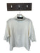 Rain + Rose Size M Ivory Viscose & Polyester Turtle Neck Half Sleeve Sweater Ivory / M