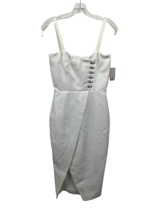 Misha Collection Size S White Polyester Sleeveless Hook & Eye Detail Dress White / S