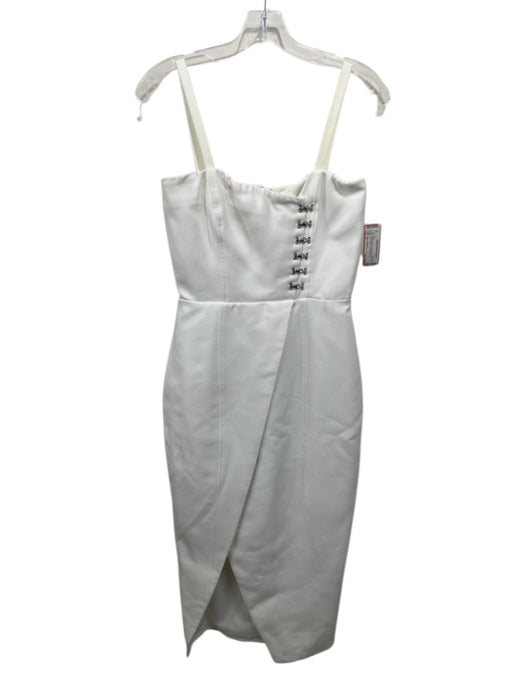 Misha Collection Size S White Polyester Sleeveless Hook & Eye Detail Dress White / S