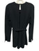 Elizabeth & James Size 6 Black Triacetate Blend Long Sleeve Keyhole Back Romper Black / 6