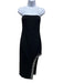 Cinq a Sept Size 2 Black Polyester Blend Crystal Embellishments Strapless Dress Black / 2