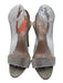 Giuseppe Zanotti Design Shoe Size 39 Gray Leather Upper Rhinestone Sandals Gray / 39