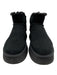 KoolaBurra Shoe Size 9 Black Leather Upper Suede Ankle Platform Booties Black / 9