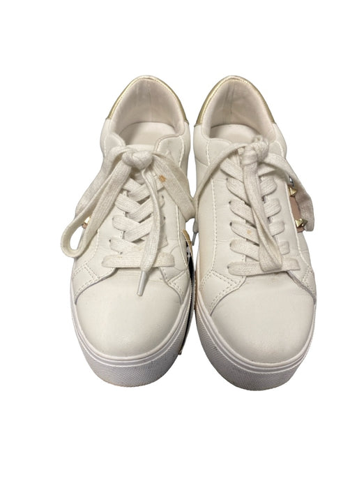 Steve Madden Shoe Size 5.5 Cream Leather Gold Detail Platform Heel Wedges Cream / 5.5