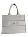 No Brand White PVC Faux Leather Woven Bee Applique Tote Bag White