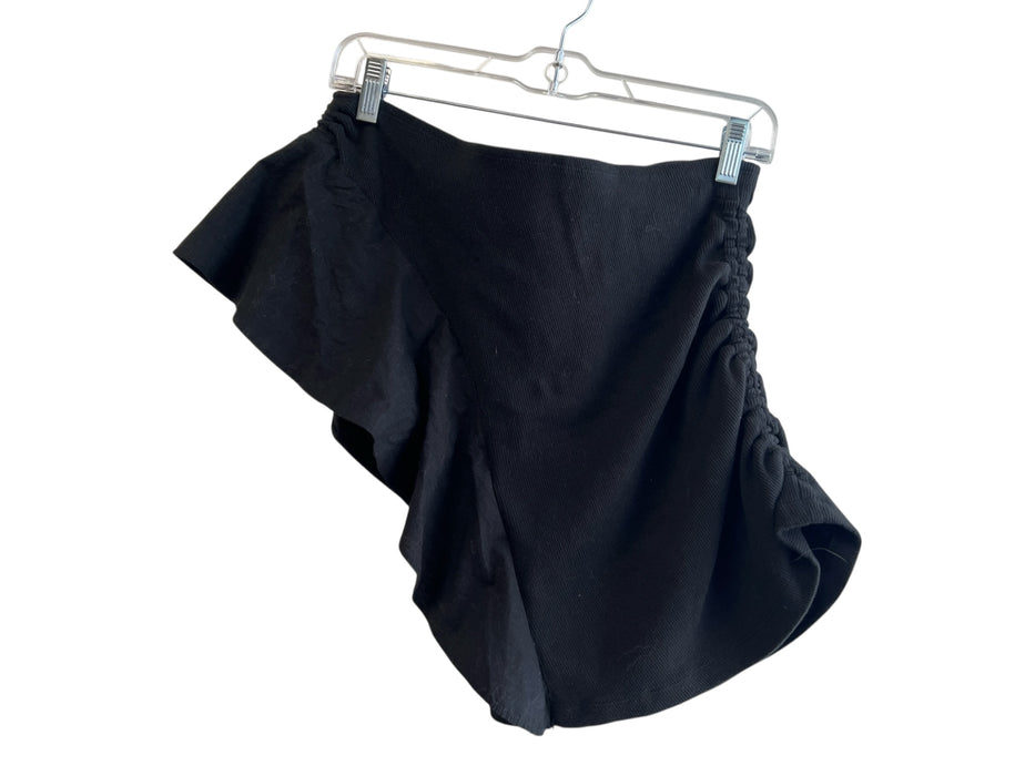 By Anthropologie Size XSP Black Cotton & Elastane Ribbed One Shoulder Top Black / XSP