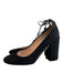 Kate Spade Size 5 Black Suede Leather Ankle Tie Pearl Embellishments Top Black / 5