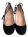 Kate Spade Size 5 Black Suede Leather Ankle Tie Pearl Embellishments Top Black / 5